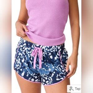 P.J.Salvage 100%Rayon Pajamas Shorts Breathable Lace Trim Purple Small